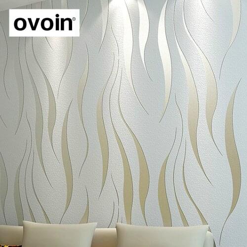 Modern Minimalist Striped Wavy Pattern 3D Non-Woven Wallpaper Living Room Bedroom TV Backdrop Wall Wallpaper wallpapers
