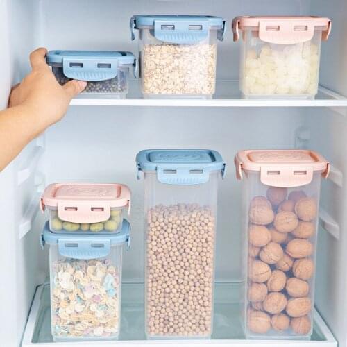Superimposable Fresh-Keeping Boxes Fridge Storage Organizer Food Container Kitchen Organizer Cereal Dispenser Jars With Lid