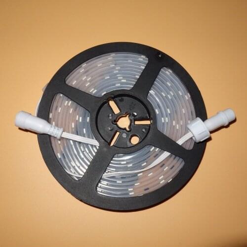 5m DC12V WS2811 (10pixes/m) 150LEDs led digital strip;waterproof in silicon tube;IP66;with 13.5mm 3 core pigtail;WHITE PCB