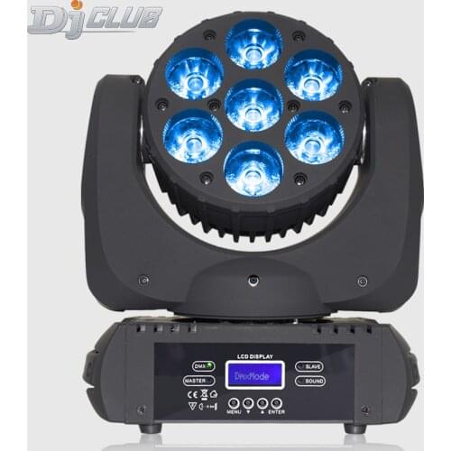 Led Wash Beam Rgbw 7X12W Moving Head Light Dmx 512 15Channels Dj