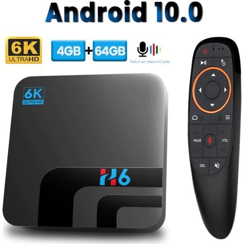 HONGTOP tv box android 10 4GB 64GB 2.4G&5G wifi android 10 tv box 6k HD media player Voice Assistant tv box android set top box