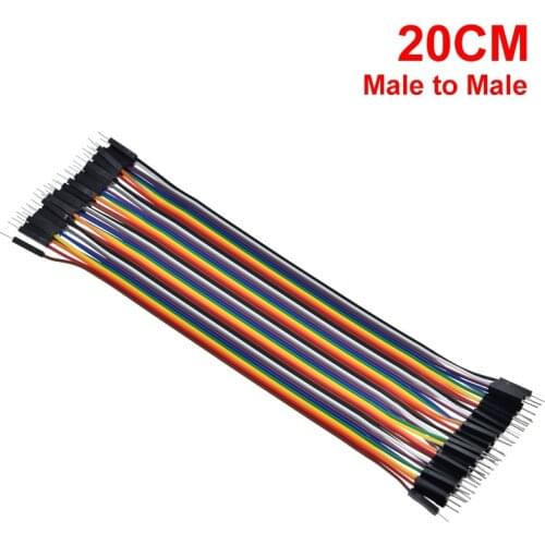 1PCS= 40pcs dupont cable jumper wire dupont line male to male dupont line 20cm 1P diameter:2.54mm IN STOCK