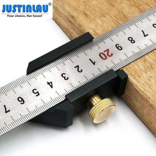 Aluminium Ruler Positioning Block Woodworking Line Scriber Gauge For Carpentry DIY Profession Measuring Aluminum Alloy Tools