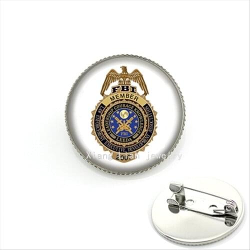 Plated FBI 2007 military brooch member law enforcement executive development association jewelry for women and men MI012