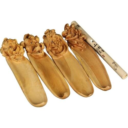 Wood ornaments incense burners Meilan bamboo and chrysanthemum creative carving home furnishings aromatherapy supplies