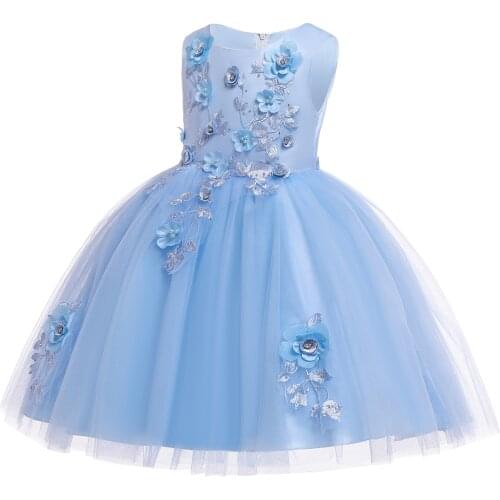 Flower Girls Wedding Dress For Girls Birthday Princess Dress Girls Party Dresses For Children Cothing 3 4 5 6 7 8 9 10 11 12 Yea