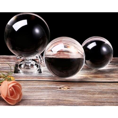 Home Miniatures Figurines K9 Material Without Impurities Feng Shui Crystal Ball Natural Glass Balls for Home Wedding Decoration