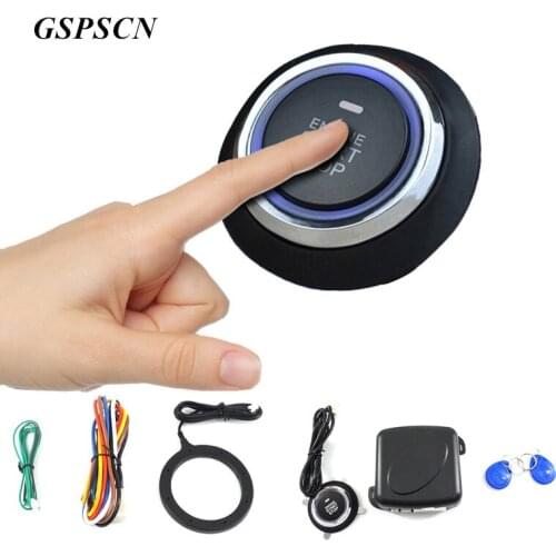 GSPSCN Car Engine Push Start Button RFID Engine Lock Ignition Keyless Start System Go Push Button Engine Start Stop Immobilizer