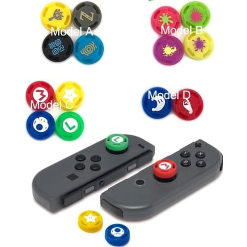 HISPEEDIDO 100sets For Zelda For Mario Silicone Analog Thumb Stick Grips Caps for Nintend Switch NS JoyCon Controller Sticks Cap