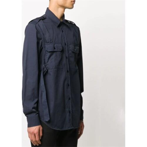 [Customized] New stylish mens loose personality shirt long-sleeved four seasons fashion casual coat jacket