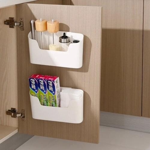 Bathroom Cosmetics Shower Gel Storage Box Cabinet Door Seasoning Storage Box Countertop Finishing Box Wall Mounted Storage Box