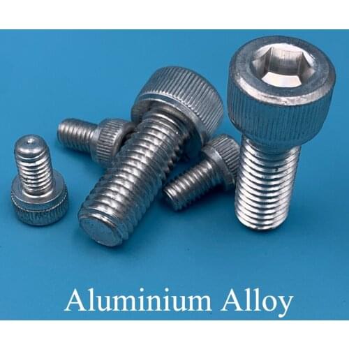 M5 M5*8/10/12/16/20/25/30/35/40mm 6061 Aluminium Alloy Metric Thread DIN912 Allen Head Bolt Inner Hex Hexagonal Socket Cap Screw