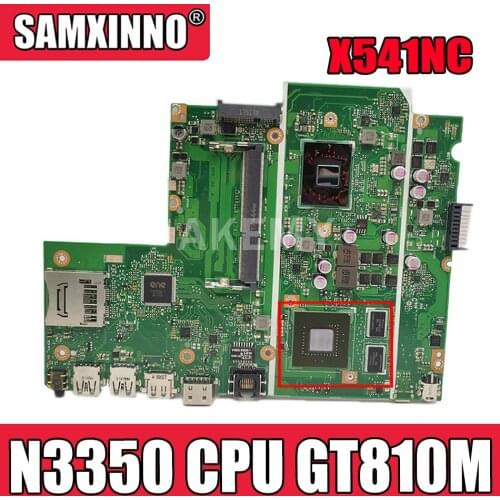 X541NC Laptop motherboard for ASUS X541NC original mainboard Celeron N3350 CPU GT810M