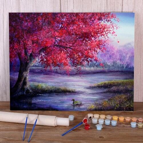 Natural Scenery Waiting Painting By Numbers Complete Kit Oil Paints 40*50 Painting On Canvas Handmade For Kids Art