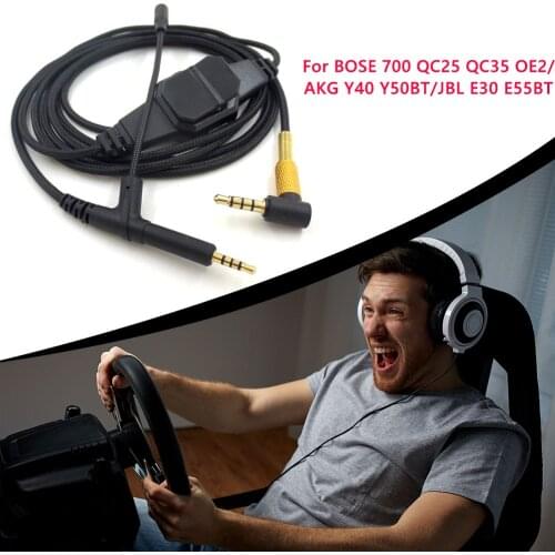 2m 3.5mm to 2.5mm Bare Copper Wire Audio Cable Cord with Mic for BOSE 700 Gaming Headphones Black Portable Audio & Video