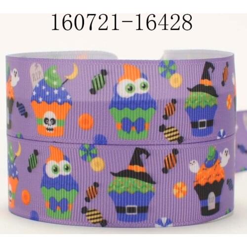 NEW 50 yards 7/8 " 22 mm celebrate Halloween decoration printed grosgrain ribbon DIY free shipping