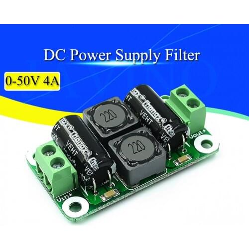 0-50V 4A DC power supply filter board Class D power amplifier Interference suppression board car EMI Industrial control panel a