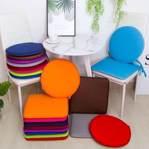 Cushions with Ties - Round Chair Seat Pads,not-Slip Thickened for Armchairs Garden Outdoor Indoor Chairs for Home Bar Stool Gray