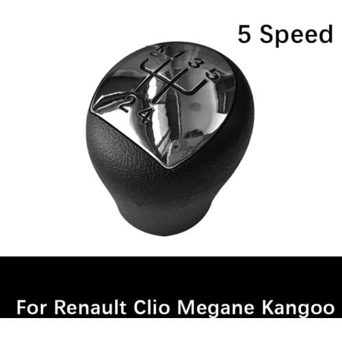 Manual Lever Auto Gear Shift Knob Chrome Car Spare Parts For Renault Clio Megane Kangoo Car Gear Shift Knob Stick Head Handball