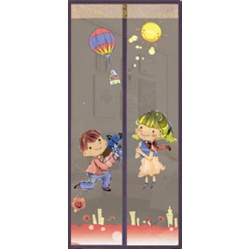 Summer cortinas de cocina Living room bedroom Screen door Anti-mosquito curtain Home Salmon Self-adhesive magnet Screen curtain