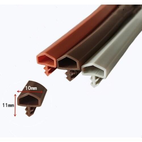 Silicone Rubber Gasket Seal Strip for Wooden Door Insert Slot Sealing Strip White Coffee Brown Gray Brown
