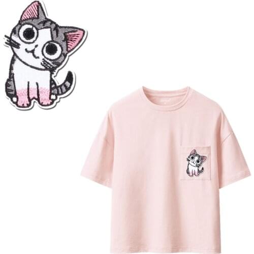 Cute unicorn cat Patches For Stripe Clothes Patch A-level Washable Iron On Applique DIY Clothing Sticker