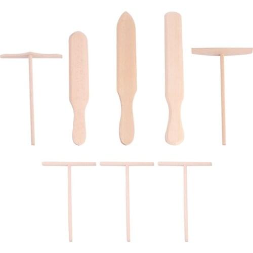 9pcs/Set Pancake Cooking Utensils Wooden Crepe Spreader and Spatula Non-stick Tortilla Rake Batter Spreading Tools