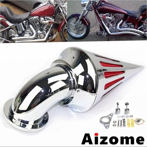 Universal Motorcycle EFI Engine Aluminum Spike Air Cleaner Filter Kit For Harley Touring Softail Dyna Road King FLHR 2001-2009