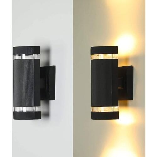 IP65 Waterproof LED Wall Light Simple Black Matte Appearance Wall Sconce Holder Compatible With Various E27 Bulbs For Outdoor