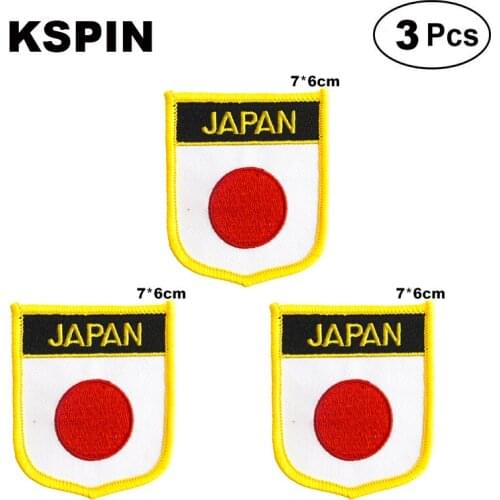 Japan Shiled Shape flag patches national flag patches for Cothing DIY Decoration