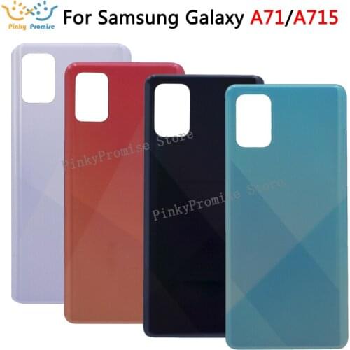 For SAMSUNG Galaxy A71 Back Battery Cover Door Rear Glass Housing Case For SAMSUNG A71 A715F/DS, SM-A715F/DSN ; SM-A715F/DSM