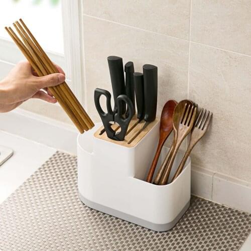 1PC Multifunction Plastic Chopsticks Box Kitchen Accessories Organizer Combination Knife Holder Rack