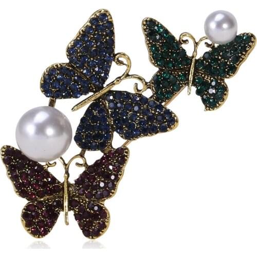 1 Pcs New Fashion Imitation Pearl Brooches Pins Butterfly Brooches Bouquet Brooches Jewelry Gifts For Women Brooches