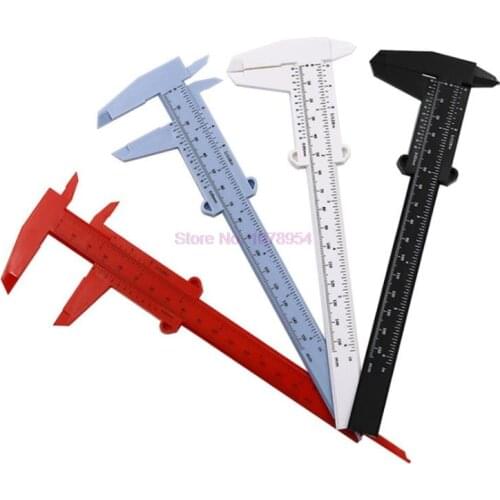 200pcs 150MM Double Scale Plastic Vernier Caliper Ruler Measuring Calipers Mini Measuring Calipers eyebrow ruler