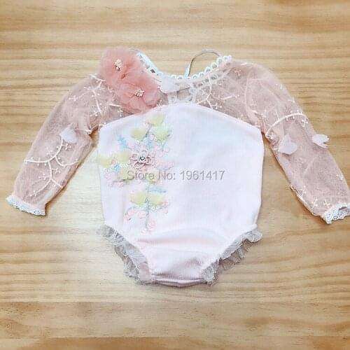 2019 Newborn baby rompers Girls Dresses Soft lace Full Sleeves One-piece Dress Clothing Baby Clothing girl party rompers