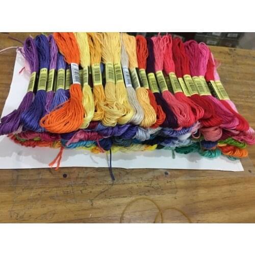 50 piecse threads Cross Stitch Floss Thread 8 meters Long 6 Strands Cross Stitch threads Floss Skein Embroidery