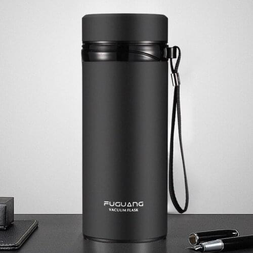 680ML Car Men Thermos Stainless Steel Tea Bottle Portable Outdoor Coffee Thermo Cup Travel Kubek Termiczny Drinkware New DA60BWB