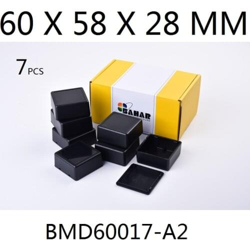 7PCS/lot Plastic enclosure box desktop small electronic enclosure plastic case electronic junction for pcb diy design 60*58*28mm