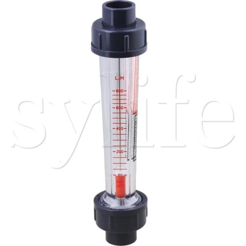 80-800L/H Plastic Tube Liquid Water Rotameter LZS-15 Flow Meter 26MM Dia