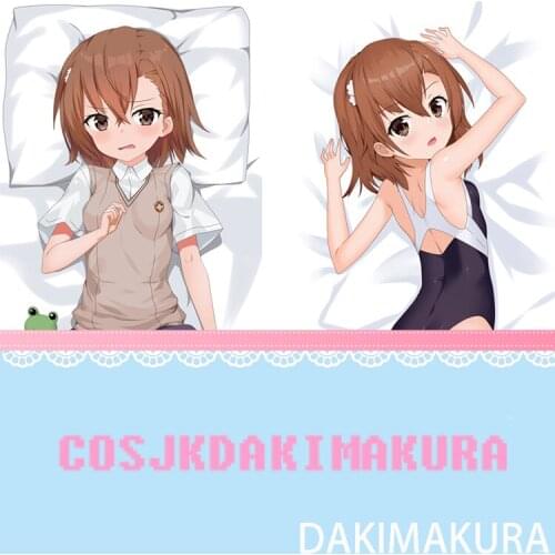 Anime Dakimakura A Certain Scientific Railgun Female Misaka Mikoto Pillowcase Otaku Body Hugging Pillow Case Cover Cushion Gift