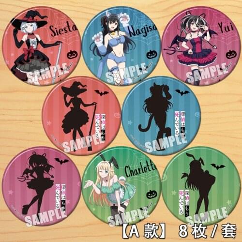 Anime The Lost Memory Chalotte 58mm Figure Badge Round Brooch Pin Gifts Kids Collection Toy