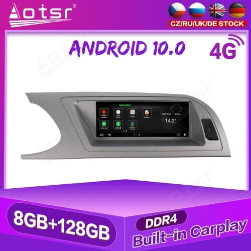 For Audi A4 B8 2009+ Android Car GPS Navigation Multimedia Player Radio 8+128G 4G LTE Wireless Carplay Auto Touch Screen Stereo
