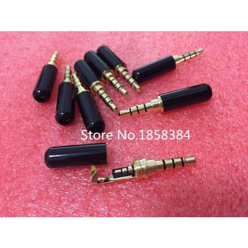 Free shipping100pcs Copper 3.5mm Audio Jack with Belt Clip Gold-plated 3Pole Male Adapter Earphone Plug For DIY Stereo Headphone