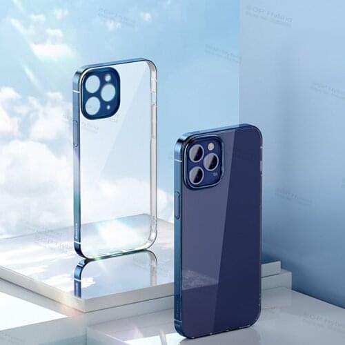 Plating Phone Case For iPhone 12 Pro 12 Mini Transparent Back Case For iPhone 12 Pro Max 12pro Soft TPU Case Cover Coque Shell