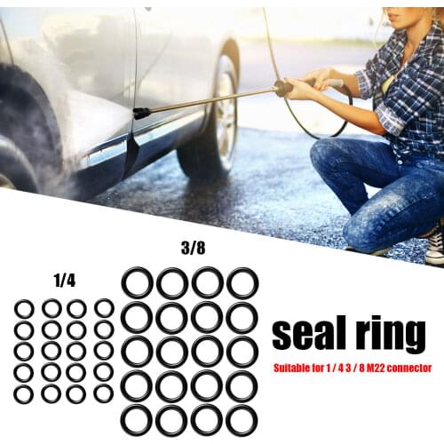 40pcs Car Power Pressure Washer O-Rings Replacement for 1/4 inch 3/8 inch M22 Quick Connect Coupler Auto Accessories