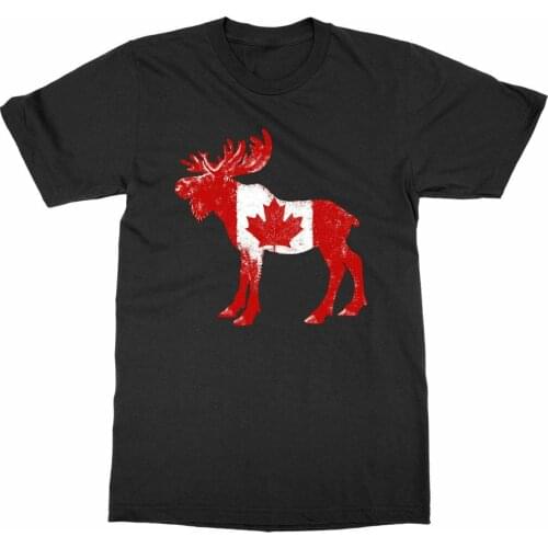 Moose Flag T-Shirt Canada Day Canadian True North Polar Bear Maple Leaf Beaver