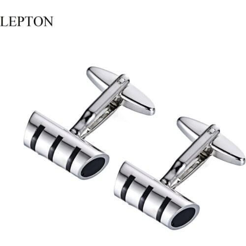 Hot Enamel Cufflinks Lepton Cylinder Metal Cufflink For Mens Fathers Day Lover Friends Wedding Anniversaries Birthdays Gifts