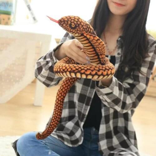 100/110cm 1Pc Simulation Cobra Python Plush Spoof Toy Kids Snake Doll Gift Home Decoration Prank Trick Joke Toys