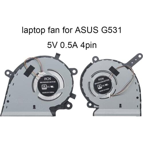 CPU cooler Cooling Fans for ASUS ROG G531G G531GT G531GV G531 GU G531GW 13NR01L0T02111 13NR01L0T01011 GPU Graphics card fan New