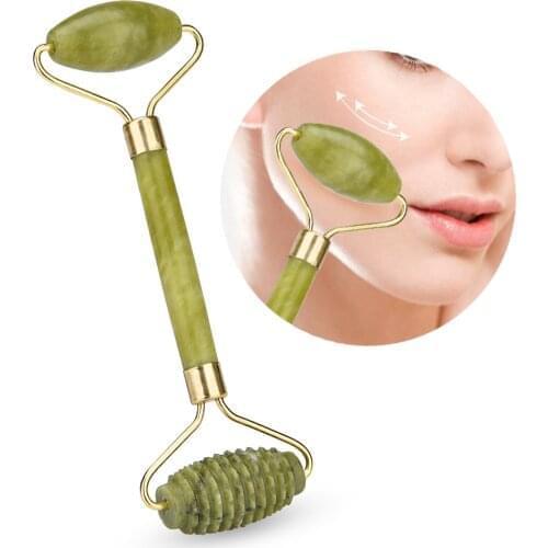 Facial Massage Roller Jade Double Head Face Slimming Body Head Neck Lifting Tool Facial Massage Roller Stone Beauty Care Tools